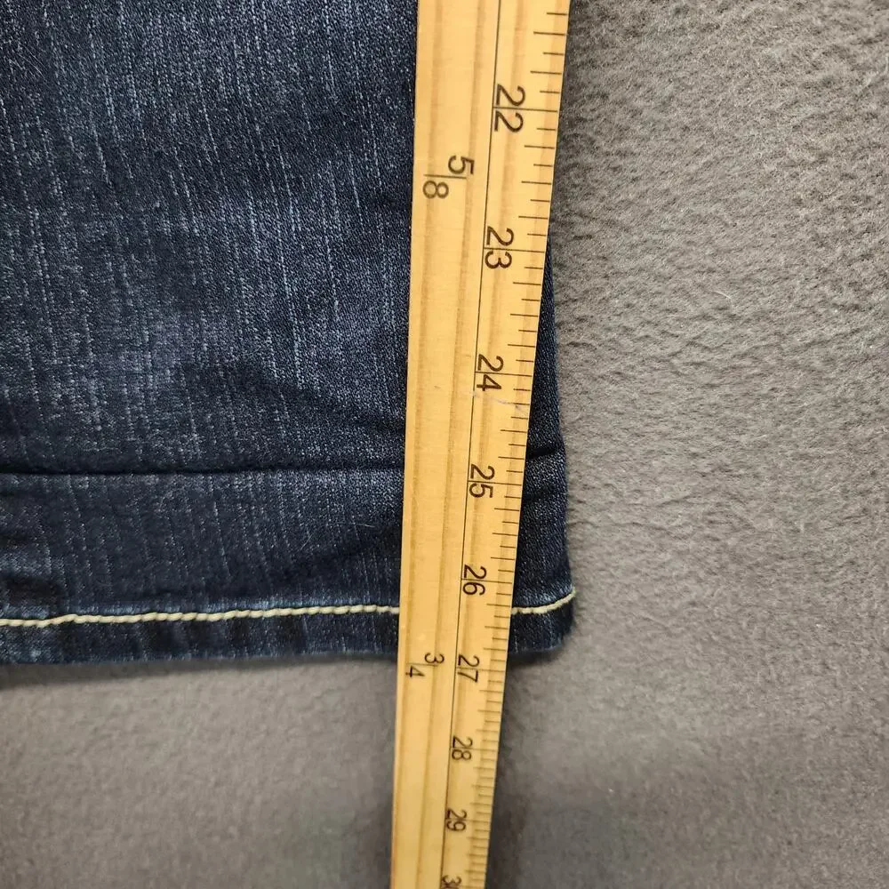 BKE Womens Payton Jeans Size 27 Low Rise Straight Dark Wash Stretch Casual